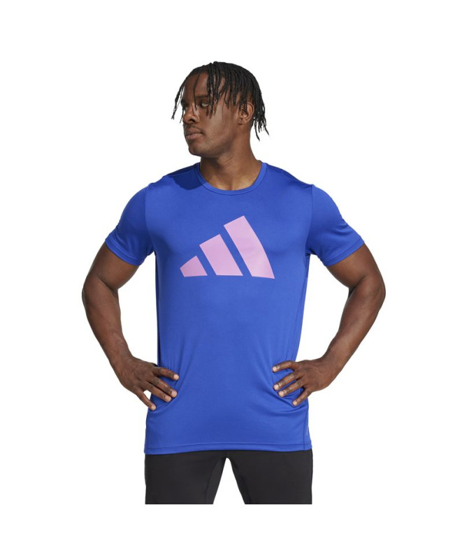 Camiseta de Running adidas Run It Hombre Azul