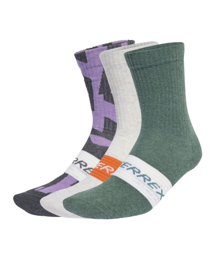 Calcetines de Montaña adidas Trx Mt Sck 3Pp Gris / Blanco