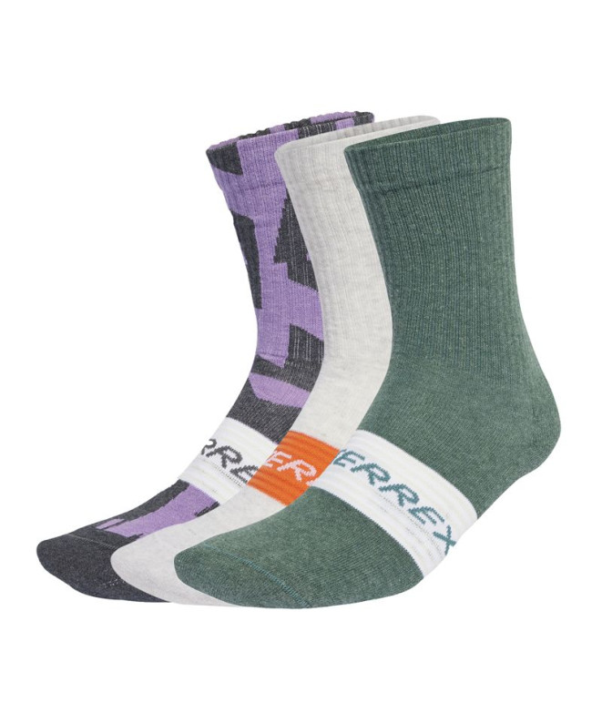 Meias de Montanha adidas Trx Mt Sck 3Pp Cinza / Branco