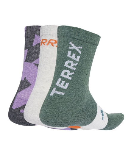 Chaussettes de Montagne adidas Trx Mt Sck 3Pp Gris / Blanc 2