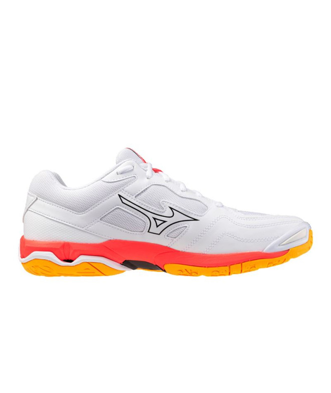 Zapatillas de Balonmano Mizuno Wave Phantom 3 Blanco/Coral/Citrus