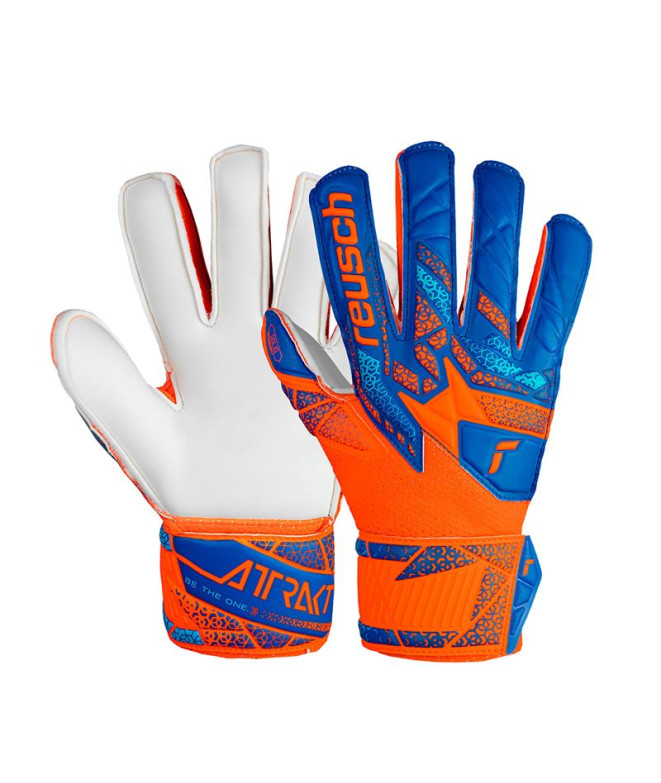 Guantes de Portero de Fútbol Reusch Attrakt Solid Finger Support Junior Naranja