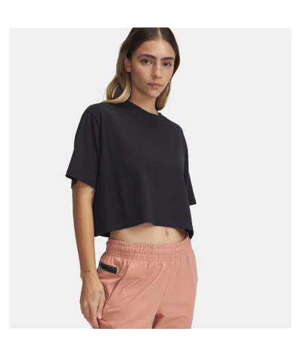 Camiseta de Fitness Under Armour Motion Ss Mulher Preto Camiseta de Fitness Under Armour Motion Ss Mulher Preto