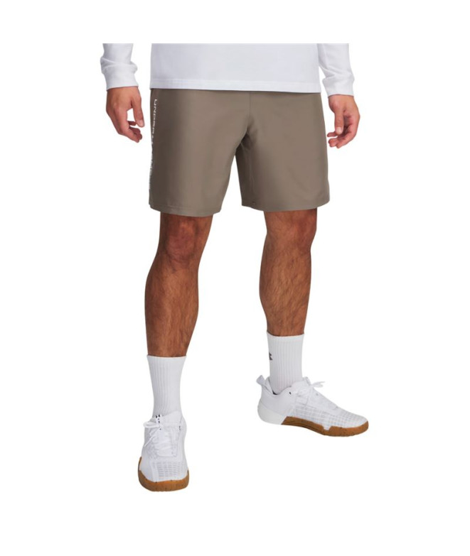 Pantalones Cortos de Fitness Under Armour Tech Woven Wordmark Hombre Marrón