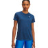 Camiseta de Fitness Under Armour Tech Ssc- Twist Mulher Azul