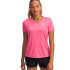 Camiseta Manga Corta de Fitness Under Armour Tech Ssc- Twist Mulher Rosa