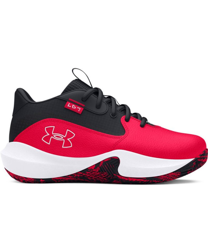 Sapatilhas de Basquetebol Under Armour Ps Lockdown 7 Infantil Vermelho