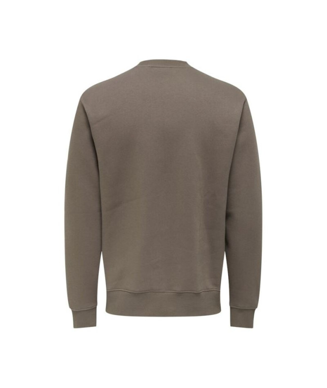 Moletom Only & Sons Onsdawson Reg Crew Vd...