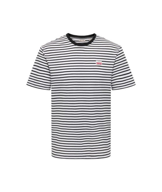 Camiseta Only & Sons Onsdawson Reg Stripe Hombre Meteorite