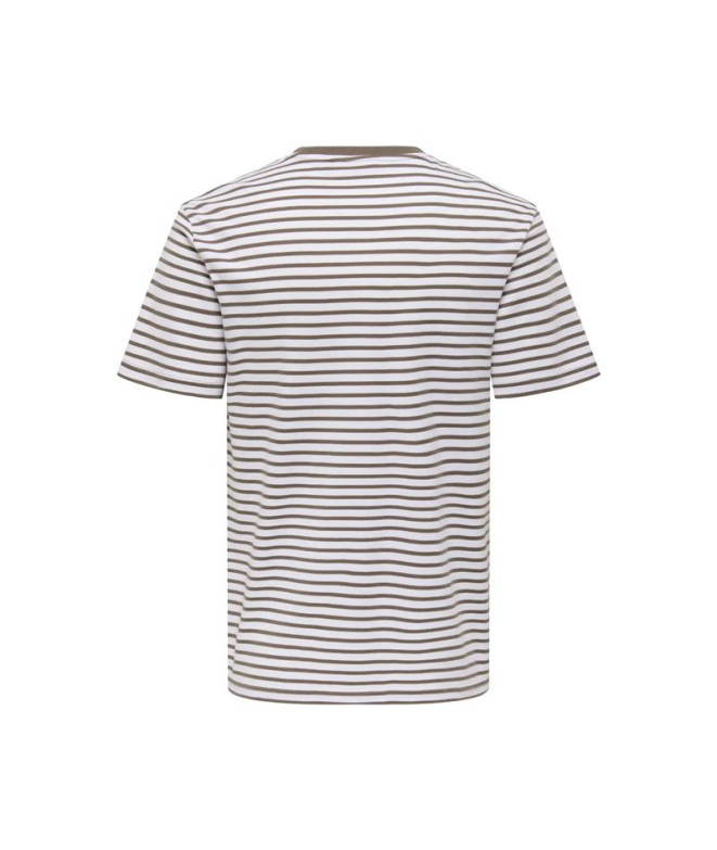 Camiseta Only & Sons Onsdawson Reg Stripe Homem...