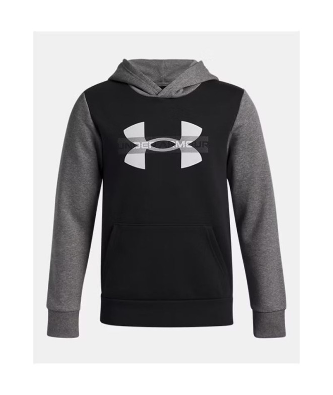 Sudadera Under Armour Rival Flc Cblck Grphc Hd Niño Negro