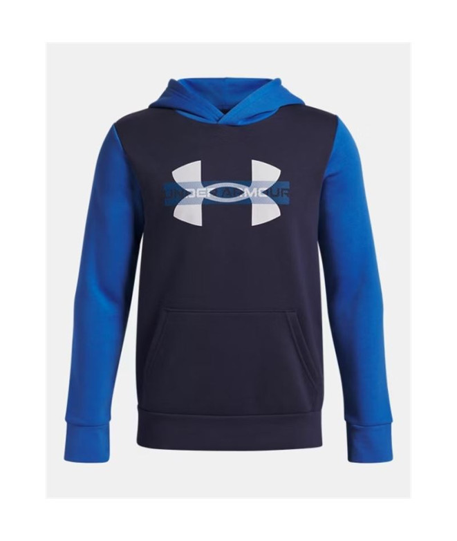 Sudadera Under Armour Rival Flc Cblck Grphc Hd Niño Azul