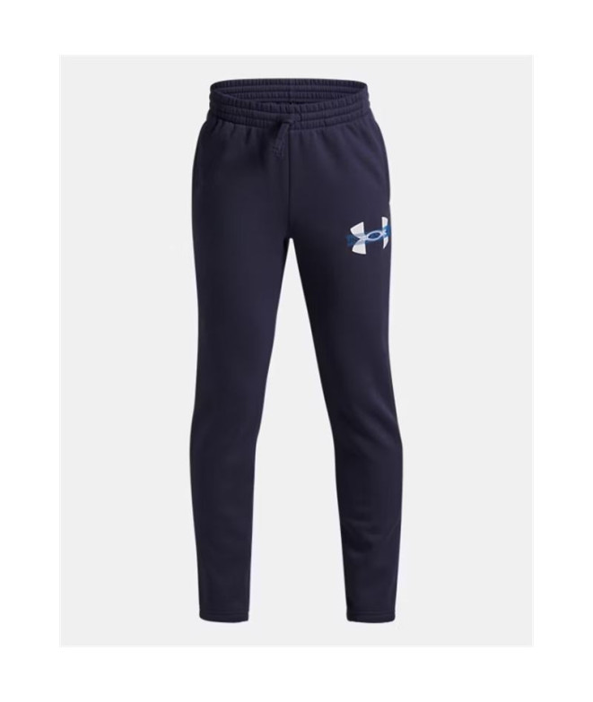 Pantalón Under Armour Rival Flc Cblck Grphc Jgr Niño Azul
