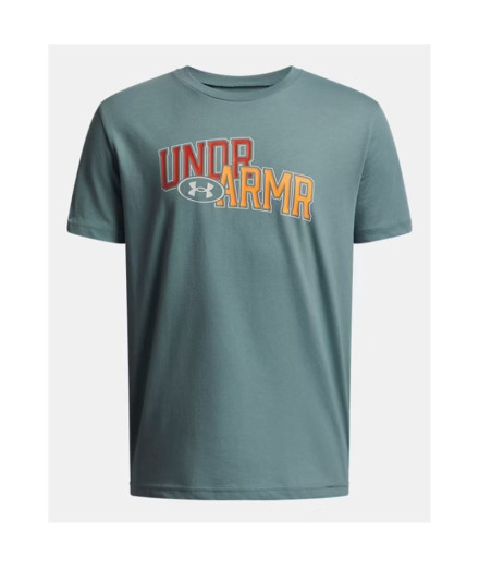 Camiseta Under Armour Overlay Wm Ss Menino Verde Camiseta Under Armour Overlay Wm Ss Menino Verde