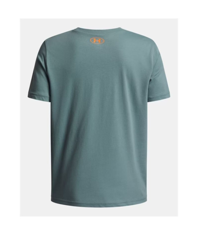 T-shirt Under Armour Overlay Wm Ss Enfant Vert