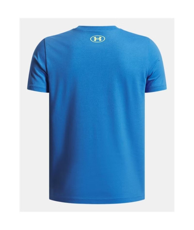 T-shirt Under Armour Overlay Wm Ss Enfant Bleu