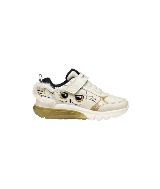 Zapatillas Geox Ciberdron A - Vit.Sint.+Vern Infantil Lt Ivory/Platinum