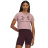 T-shirt Under Armour Logo Ss Femme Rose