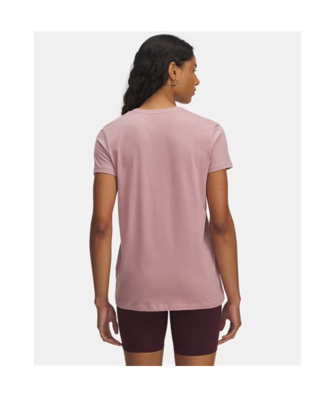 T-shirt Under Armour Logo Ss Femme Rose