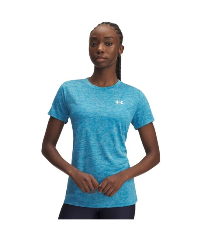 Camiseta de Fitness Under Armour Tech Ssc- Twist Mulher Azul