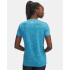 Camiseta de Fitness Under Armour Tech Ssc- Twist Mulher Azul