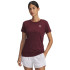 Camiseta de Fitness Under Armour Tech Ssc- Twist Mulher Maroon