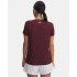 Camiseta de Fitness Under Armour Tech Ssc- Twist Mulher Maroon