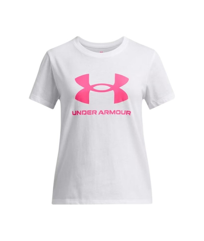 Camiseta Manga Curta Under Armour Big Logo Ss Menina Branco