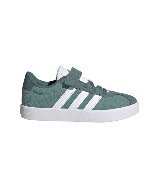 Sapatilhas adidas VL Court 3.0 El C Infantil Verde azulado polvoriento / Branco nuvem / Verde azulado