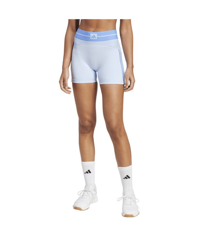 Malhas de Fitness adidas Hyg Rib 1/4 Mulher Azul