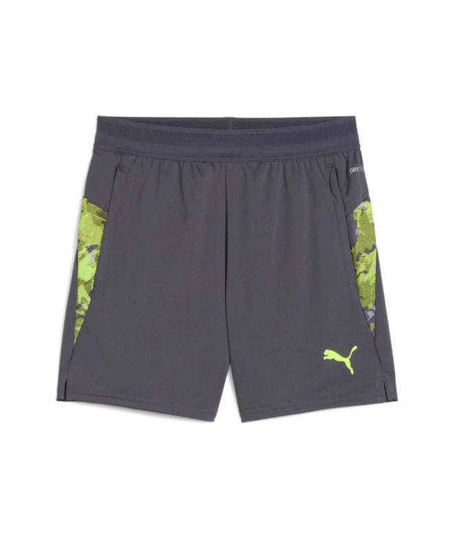 Calça de Futebol Puma Individualcup Shorts Infantil Galáctico Cinza