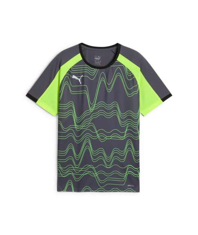 Sweat de Football Puma Individualliga Graphic Jr Enfant Galactic Gris/Jaune Alerte