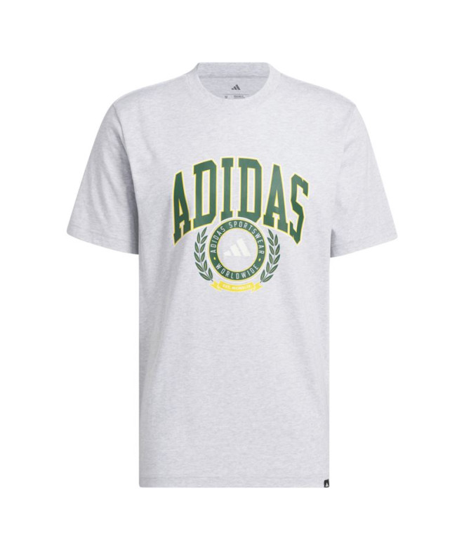Camiseta adidas Vsty Crest Hombre Gris