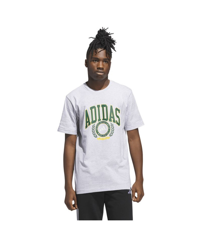 Camiseta adidas Vsty Crest Hombre Gris