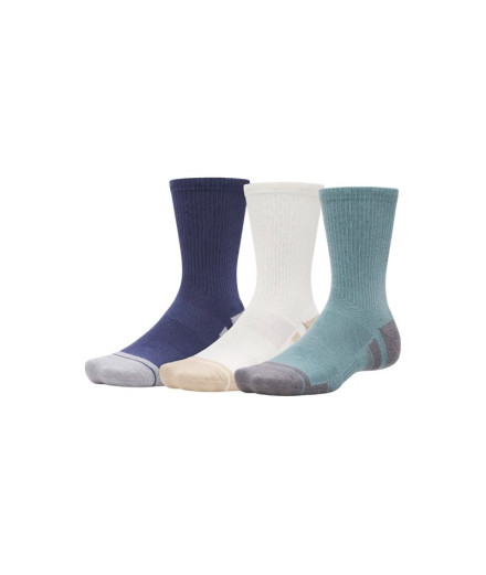 Meias de Fitness Under Armour Performance Tech 3Pk Crew Azul