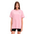 Camiseta Vans Logotipo do Peito Esquerdo em Rosa Mulher