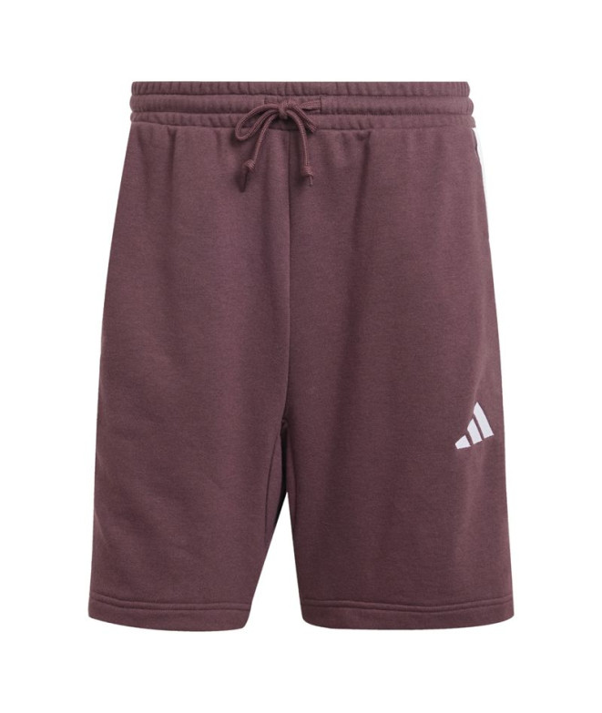 Pantalones adidas 3 Bandas French Terry Sho Hombre Rubaur/Blanco