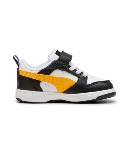 Chaussures Puma Rebound V6 Lo A, Noir Jaune, Enfant