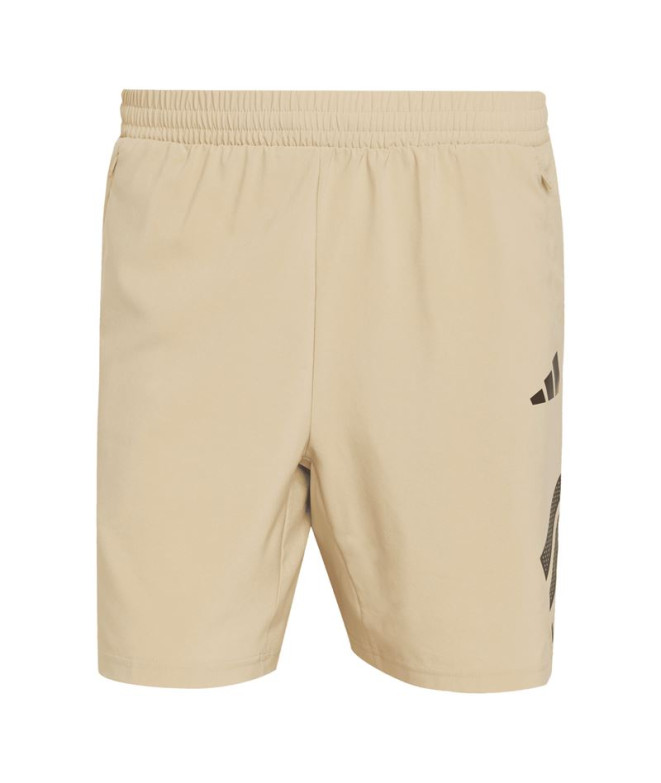Pantalones de Fitness adidas Gym+ 3 Bandas Short Hombre Beige