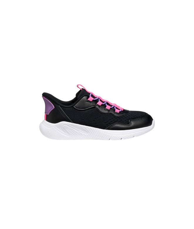 Chaussures Geox Sprintye Fast In A - Mesh+Ge Enfant Noir/Fuchsia