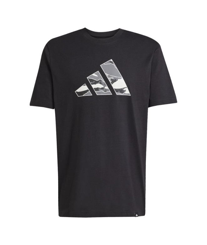 Camiseta adidas Camo Logo Hombre Negro