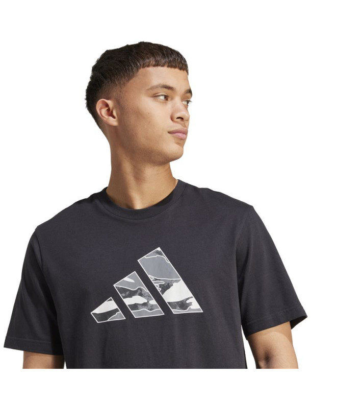 Camiseta adidas Camo Logo Hombre Negro