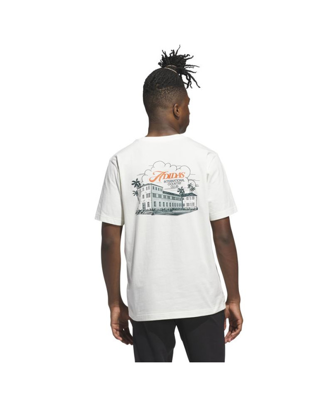 Camiseta adidas Club Scenic Homem Bege