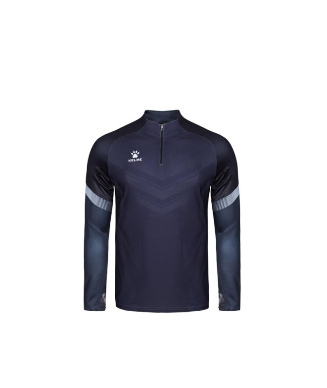 Moletom de Futebol Kelme Sweatshirt Warrior Kids Infantil Cinza Escuro/Preto