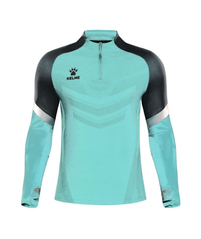 Moletom de Futebol Kelme Sweatshirt Warrior Kids Infantil Menta Verde/Escuro Verde