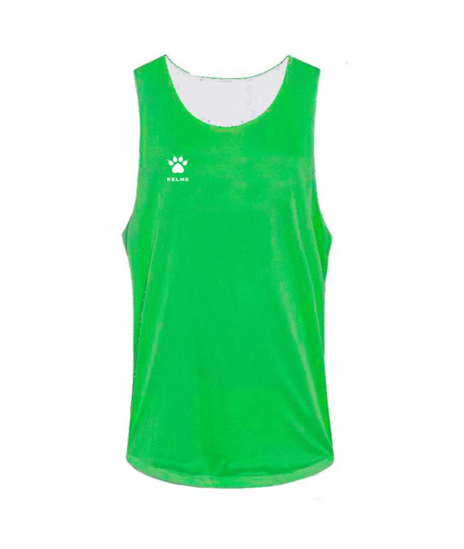 Camiseta de Futebol Kelme Cam Basket Reverse Pivot Infantil Verde-Branco