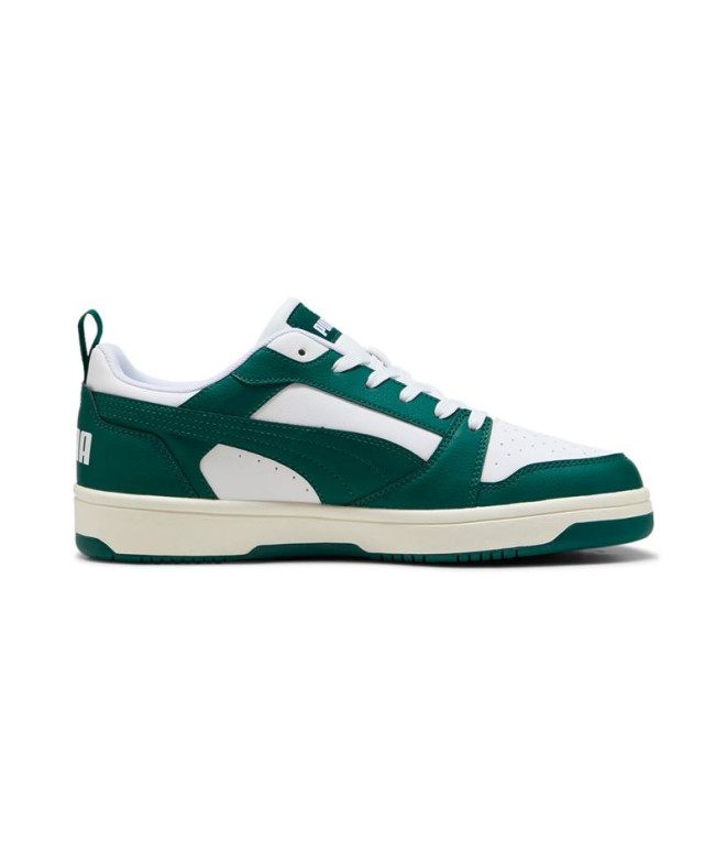 Zapatillas Puma Rebound V6 Lo White Dark Myrtl, Hombre