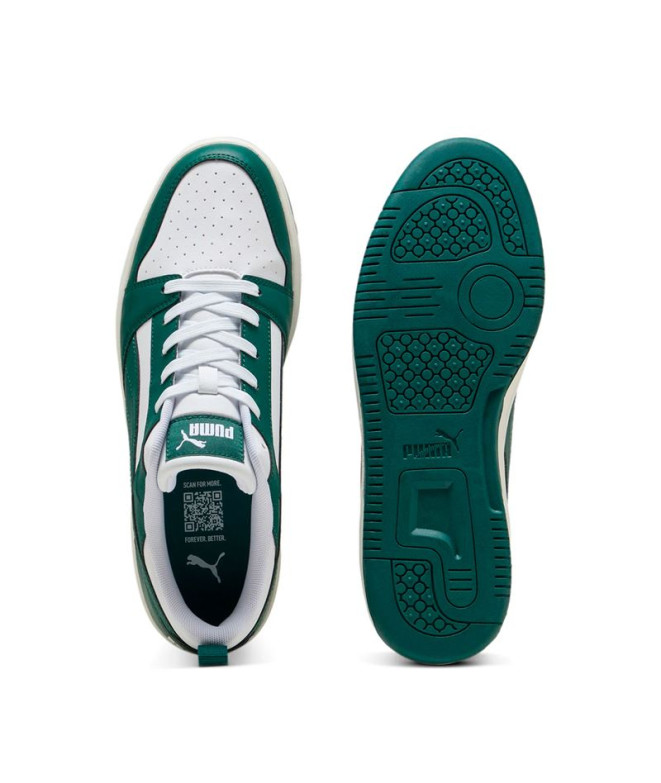 Sapatilhas Puma Rebound V6 Lo White Dark Myrtl,...