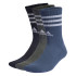Calcetines adidas 3Stripes Cushioned Sportswear Crew 3 Pair Infantil Azul