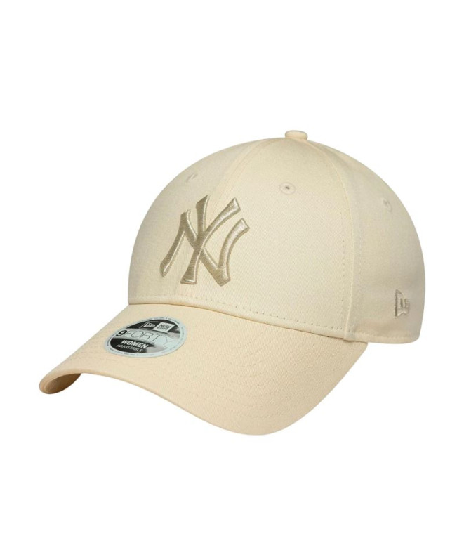 Gorra New Era WMNS METALLIC LOGO 9FORTY New York Yankees LTC Light Beige Mujer